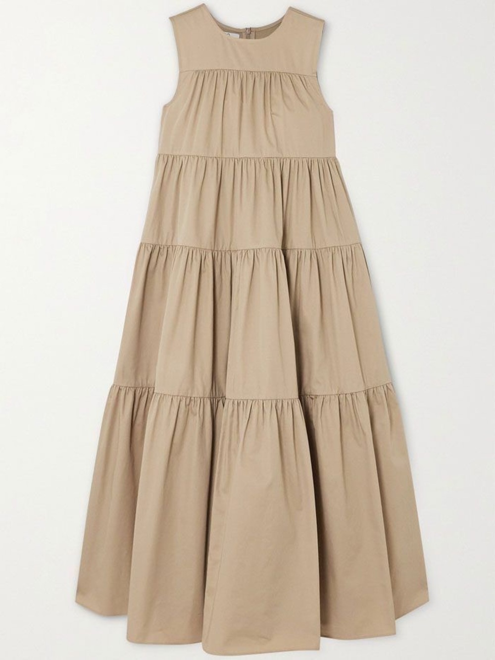 CO Collection Sleeveless Cotton Tiered Dress Sz S
